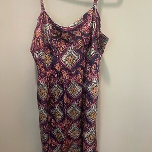 J. Crew Purple and Orange Paisley Mini Dress